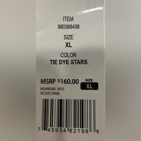 NWT Wildfox Tie Dye Stars 2 Piece loungewear shorts & top purple white Size XL - Picture 8 of 9